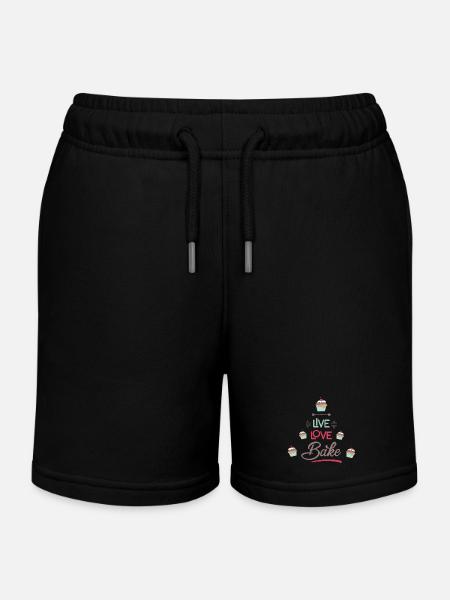 backen - Kinder Organic Joggingshorts Mini Bolter von Stanley/Stella - Schwarz