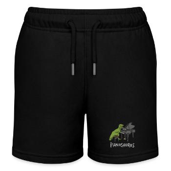 Pianosaurus Rex - Klavier, das Dinosaurier spielt - Kinder Organic Joggingshorts Mini Bolter von Stanley/Stella - Schwarz - Vorne