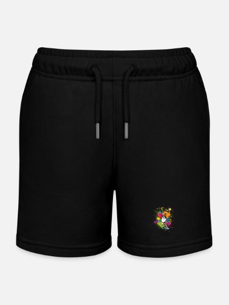 Klekskatze - Short de jogging enfant bio Stanley/Stella - noir