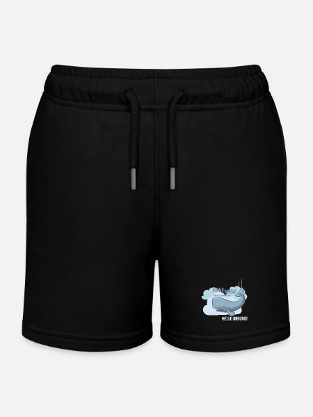 Hello Ground! - Kinder Organic Joggingshorts Mini Bolter von Stanley/Stella - Schwarz