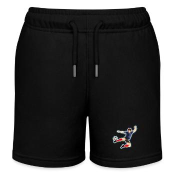 Fussballspieler - Kinder Organic Joggingshorts Mini Bolter von Stanley/Stella - Schwarz - Vorne