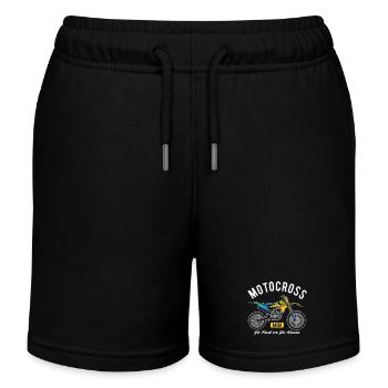 Motocross Racer! - Kinder Organic Joggingshorts Mini Bolter von Stanley/Stella - Schwarz - Vorne