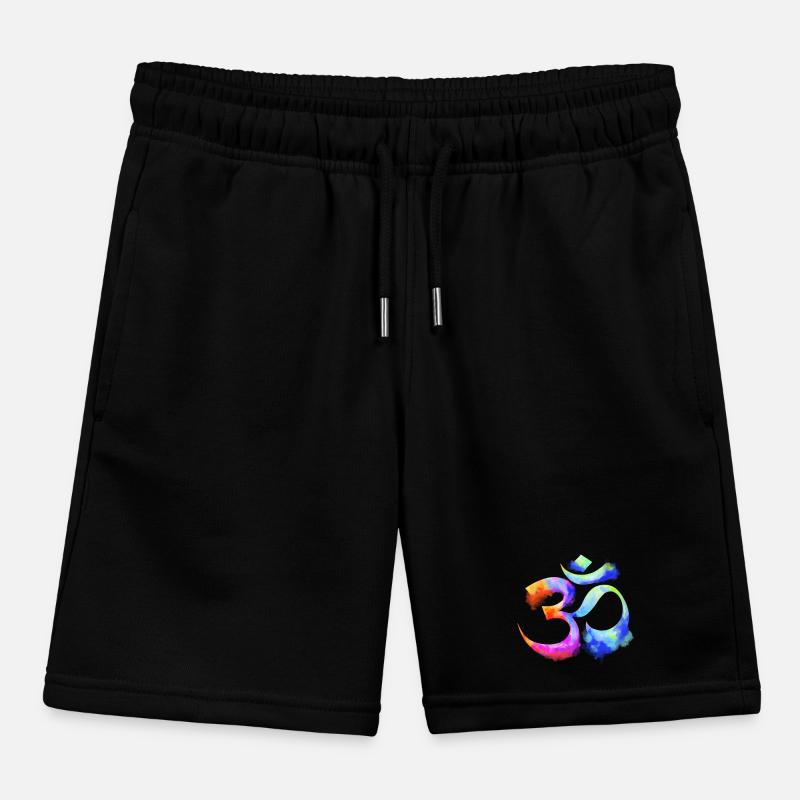 Om arcenciel watercolor Kids Organic Sweat Shorts by Stanley/Stella