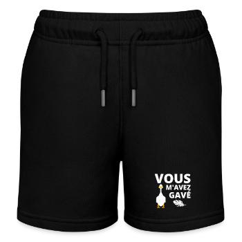 canard, foie gras, sud ouest - Short de jogging enfant bio Stanley/Stella - noir - Devant