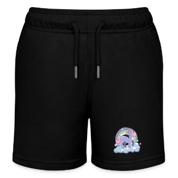 Licorne sur le nuage neuf - Short de jogging enfant bio Stanley/Stella - noir - Devant
