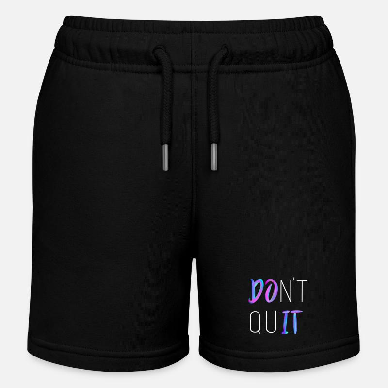 Don't Quit - Kinder Organic Joggingshorts Mini Bolter von Stanley/Stella - Schwarz