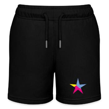 ETOILE. ETOILES. STAR. FÊTE. ANNIVERSAIRE. NOËL - Short de jogging enfant bio Stanley/Stella - noir - Devant