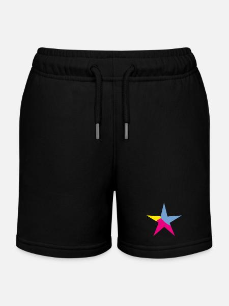 STERN. STERNE. STERN. FEST. JAHRESTAG. WEIHNACHTEN - Kinder Organic Joggingshorts Mini Bolter von Stanley/Stella - Schwarz
