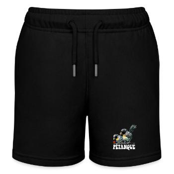Boules de boules de boules pour pétanque - Short de jogging enfant bio Stanley/Stella - noir - Devant