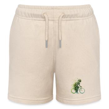 Fahrrad fahren Umweltschutz CO2 Abdruck Fitness - Kinder Organic Joggingshorts Mini Bolter von Stanley/Stella - Natur - Vorne