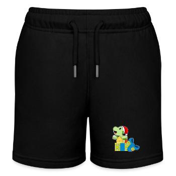 Schildkröte Weihnachten Pakete - Kinder Organic Joggingshorts Mini Bolter von Stanley/Stella - Schwarz - Vorne