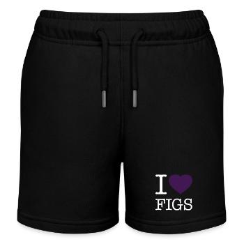 I LOVE FIGS - Kinder Organic Joggingshorts Mini Bolter von Stanley/Stella - Schwarz - Vorne