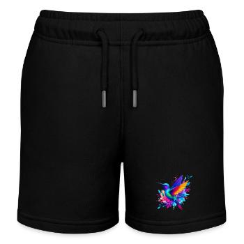 Kolibri - Kinder Organic Joggingshorts Mini Bolter von Stanley/Stella - Schwarz - Vorne