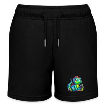 Dinosaure - Short de jogging enfant bio Stanley/Stella - noir - Devant