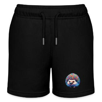 Igel - Kinder Organic Joggingshorts Mini Bolter von Stanley/Stella - Schwarz - Vorne