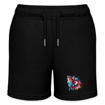 Kolibri - Kinder Organic Joggingshorts Mini Bolter von Stanley/Stella - Schwarz - Vorne
