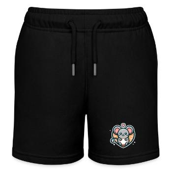 Lieblingsmaus - Kinder Organic Joggingshorts Mini Bolter von Stanley/Stella - Schwarz - Vorne