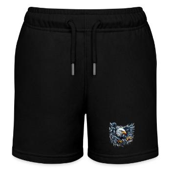Eagle - Kids Organic Sweat Shorts by Stanley/Stella - black - Front