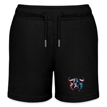 Stier - Kinder Organic Joggingshorts Mini Bolter von Stanley/Stella - Schwarz - Vorne