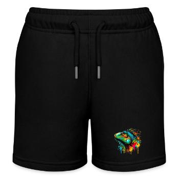 Leguan - Kinder Organic Joggingshorts Mini Bolter von Stanley/Stella - Schwarz - Vorne