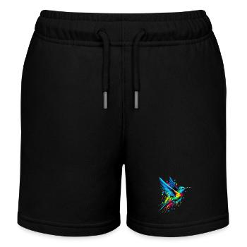 Kolibri - Kinder Organic Joggingshorts Mini Bolter von Stanley/Stella - Schwarz - Vorne