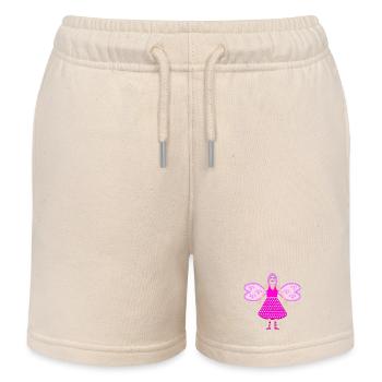 Fantasy Flower Fairy Foxglove Digitalia - Kids Organic Sweat Shorts by Stanley/Stella - soft Ecru - Front