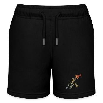 Basketball Retro Look - Kids Organic Sweat Shorts by Stanley/Stella - black - Front