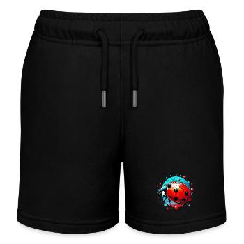 Ladybug - Kids Organic Sweat Shorts by Stanley/Stella - black - Front