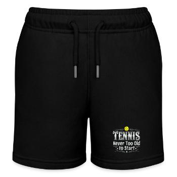 T-shirt de tennis jamais trop vieux pour commencer - Short de jogging enfant bio Stanley/Stella - noir - Devant