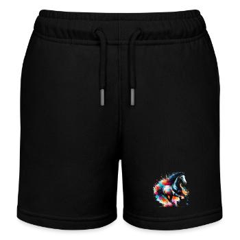 Cheval - Short de jogging enfant bio Stanley/Stella - noir - Devant