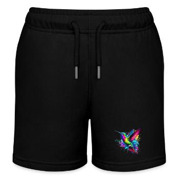 Kolibri - Kinder Organic Joggingshorts Mini Bolter von Stanley/Stella - Schwarz - Vorne
