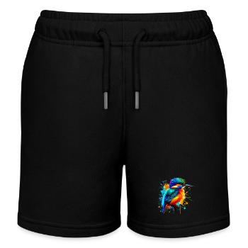Eisvogel - Kinder Organic Joggingshorts Mini Bolter von Stanley/Stella - Schwarz - Vorne