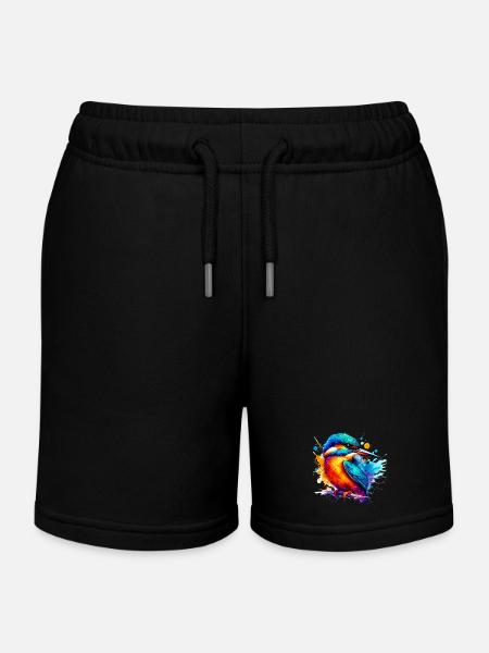 Martin-pêcheur - Short de jogging enfant bio Stanley/Stella - noir