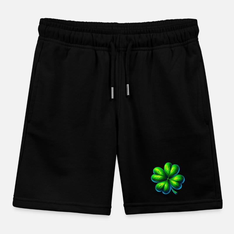 Four-leaf clover Kids Organic Sweat Shorts by Stanley/Stella