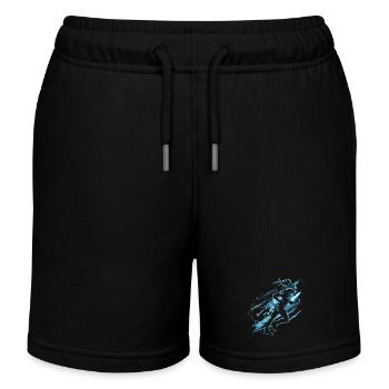 Läuferin Grafik - Kinder Organic Joggingshorts Mini Bolter von Stanley/Stella - Schwarz - Vorne