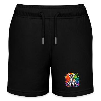 Lemur - Kids Organic Sweat Shorts by Stanley/Stella - black - Front