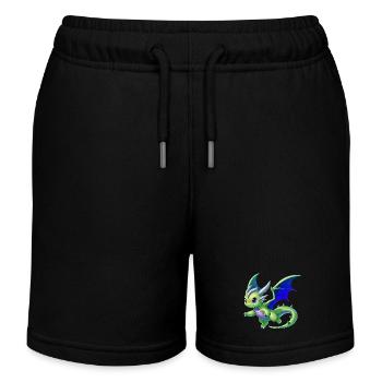 Drache - Kinder Organic Joggingshorts Mini Bolter von Stanley/Stella - Schwarz - Vorne