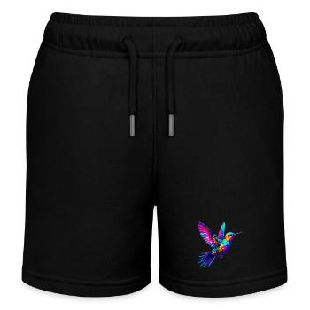 Hummingbird - Kids Organic Sweat Shorts by Stanley/Stella - black - Front