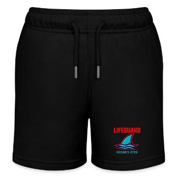 Chemise de sauveteur yeux de l’océan - Short de jogging enfant bio Stanley/Stella - noir - Devant