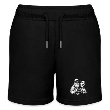 SpaceLove Creative Friends Hybrid - Kids Organic Sweat Shorts by Stanley/Stella - black - Front