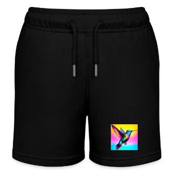 Kolibri - Kinder Organic Joggingshorts Mini Bolter von Stanley/Stella - Schwarz - Vorne