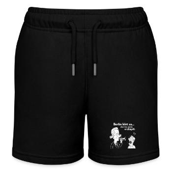 Berlin hört zu - Kinder Organic Joggingshorts Mini Bolter von Stanley/Stella - Schwarz - Vorne