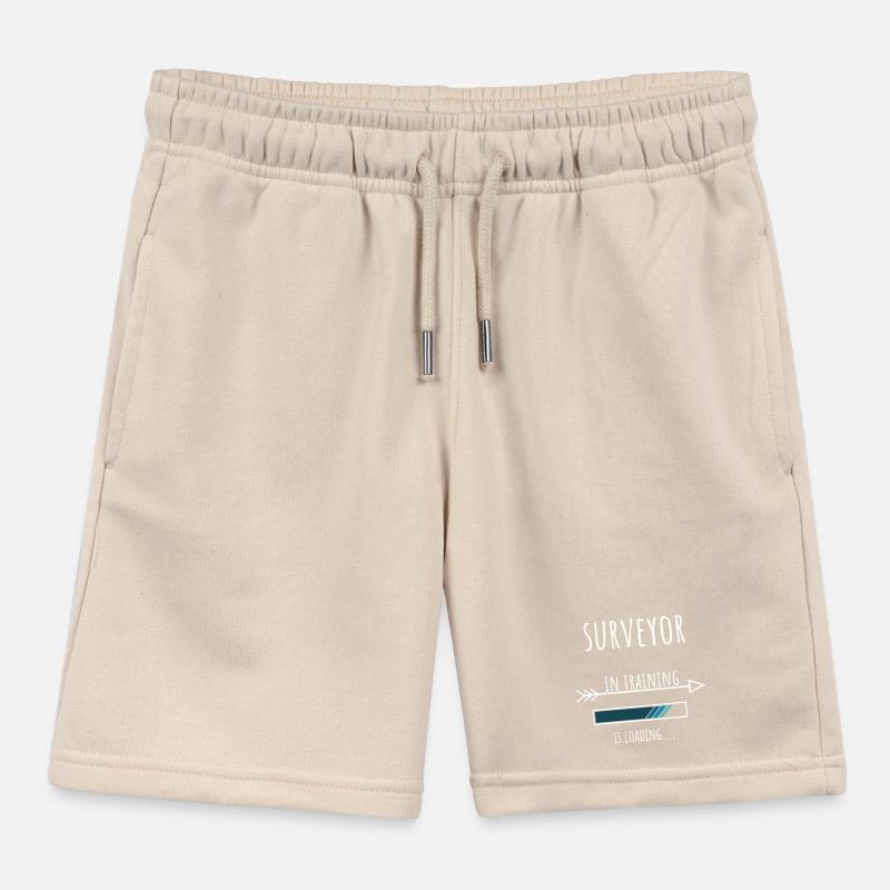 Surveyor Gift Profession Training Surveyor Kids Organic Sweat Shorts by Stanley/Stella
