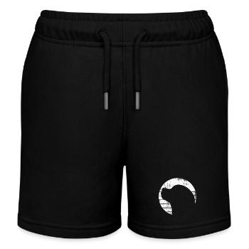 Hund Zeichnung - Kinder Organic Joggingshorts Mini Bolter von Stanley/Stella - Schwarz - Vorne