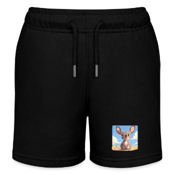 Wallabies Wallaby - Kids Organic Sweat Shorts by Stanley/Stella - black - Front