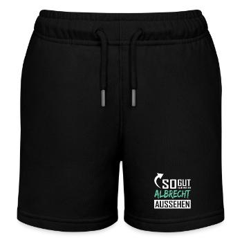 So gut kann nur ein Albrecht aussehen - Kinder Organic Joggingshorts Mini Bolter von Stanley/Stella - Schwarz - Vorne