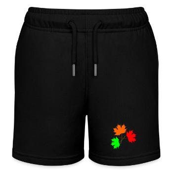 Tricolor Maple - Kids Organic Sweat Shorts by Stanley/Stella - black - Front