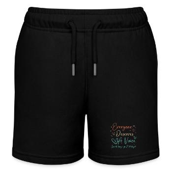 Speech Pathologist SLP Speech Therapist - Kids Organic Sweat Shorts by Stanley/Stella - black - Front