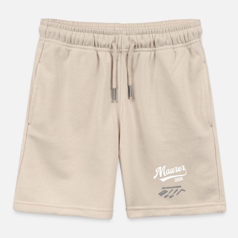 Bricklayer 2026 Apprenticeship Profession Masonry Trainee Kids Organic Sweat Shorts by Stanley/Stella
