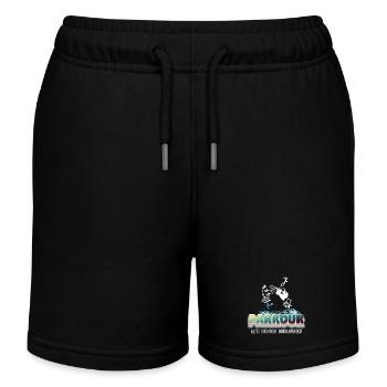 Parkour-Leben jenseits von Grenzen - Kinder Organic Joggingshorts Mini Bolter von Stanley/Stella - Schwarz - Vorne